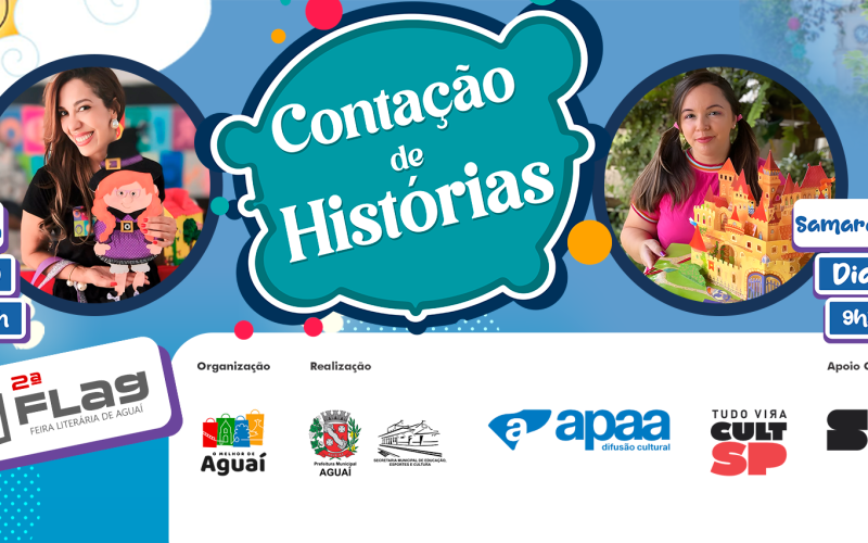 Oficina de Contação de Histórias na 2ª FLAG – Feira Literária de Aguaí