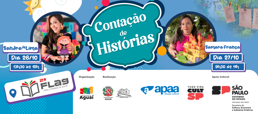 Oficina de Contação de Histórias na 2ª FLAG – Feira Literária de Aguaí